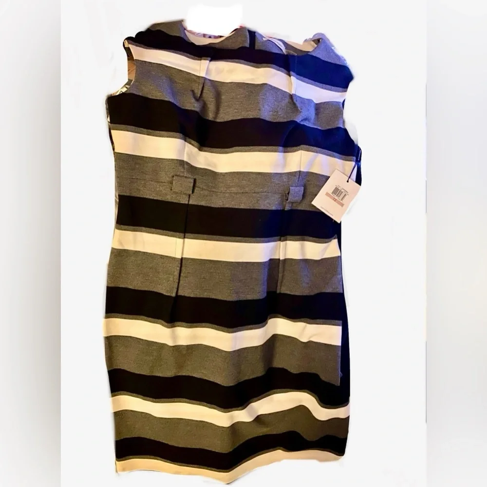 Calvin Klein Striped Sleeveless Sheath - Picture 4 of 6